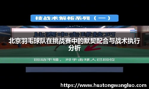 北京羽毛球队在挑战赛中的默契配合与战术执行分析